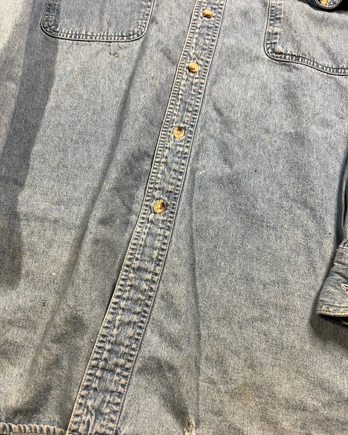 1990's Distressed and Faded Bascis Edition Button Up