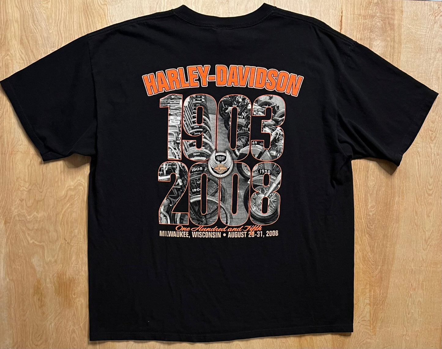 2008 Harley Davidson 105 Years T-Shirt