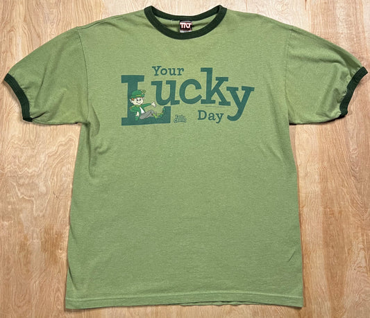 Early 2000's Lucky Charms "Your Lucky Day" Ringer T-Shirt