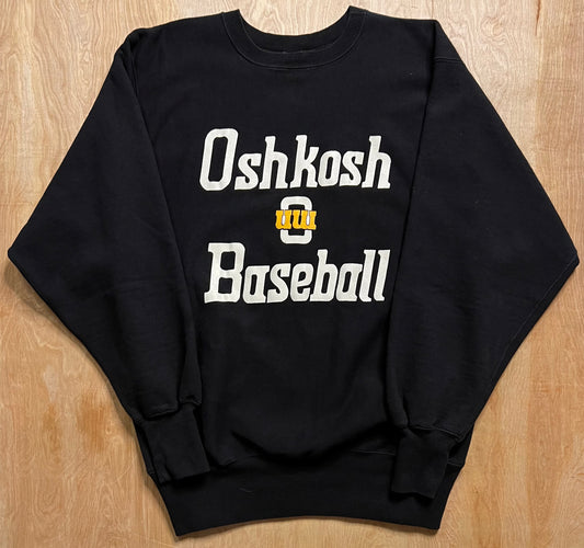 1990's University of Wisconsin Oshkosh Baseball Champion Reverse Weave Crewneck