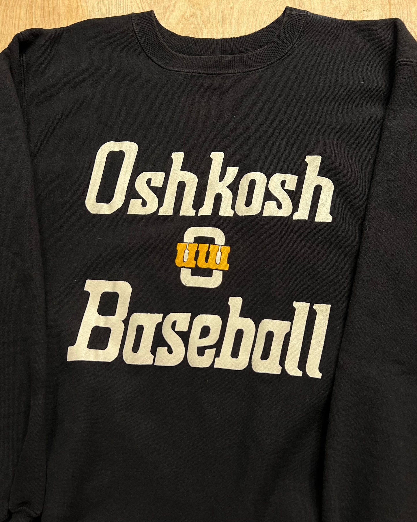 1990's University of Wisconsin Oshkosh Baseball Champion Reverse Weave Crewneck