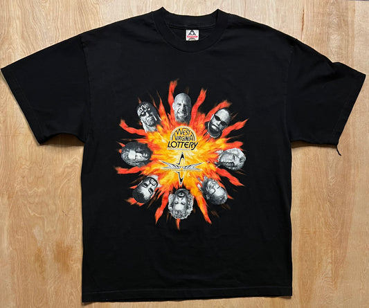 1990's World Championship Wrestling x West Virginia Lottery T-Shirt