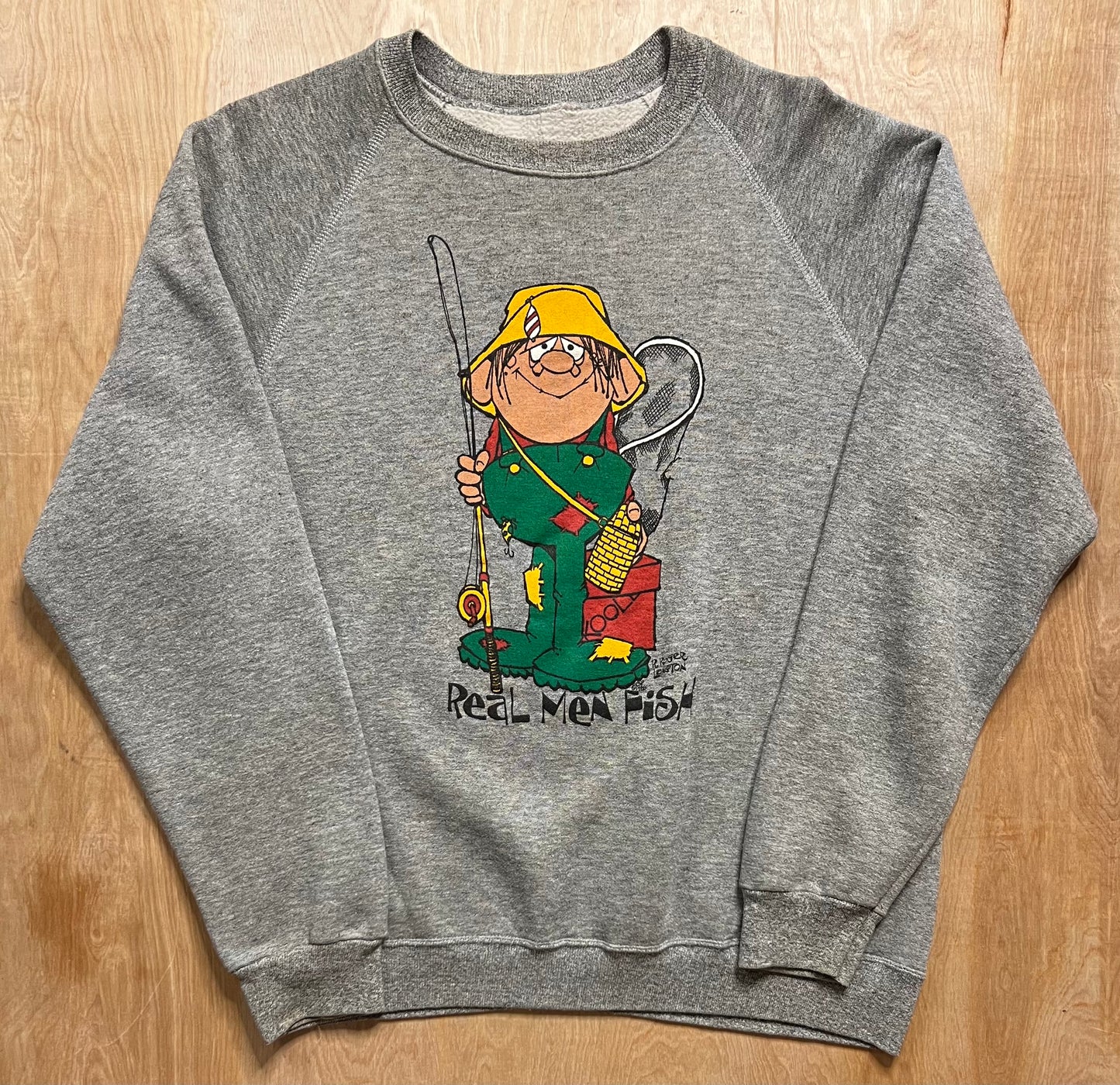 1986 Real Men Fish Crewneck