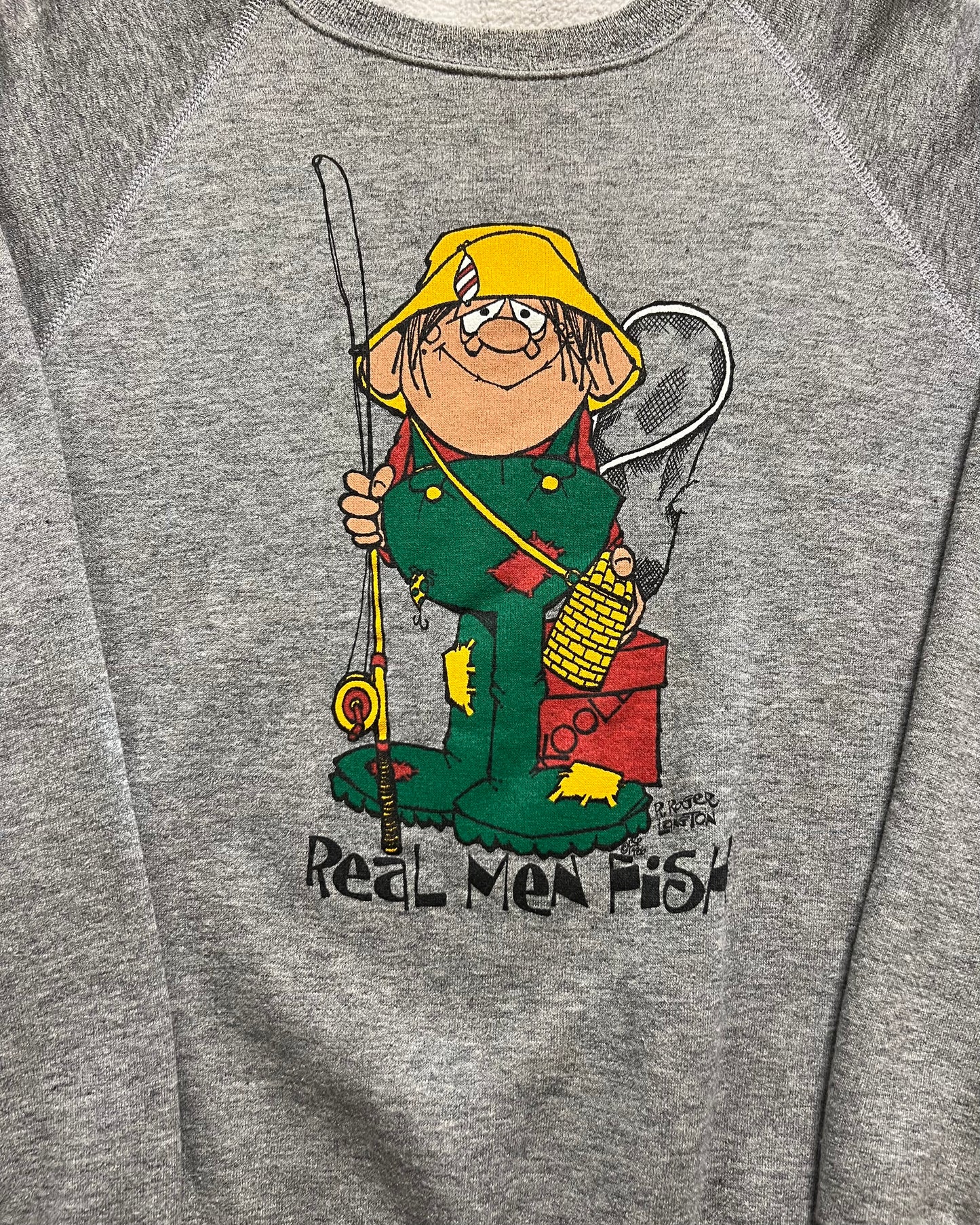 1986 Real Men Fish Crewneck