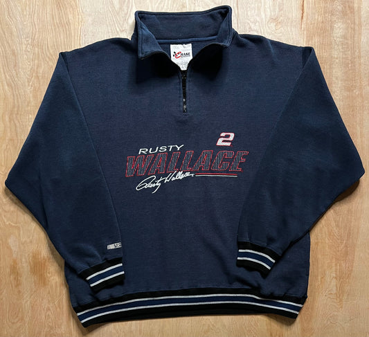 Vintage Rusty Wallace Chase Authentics Quarter Zip