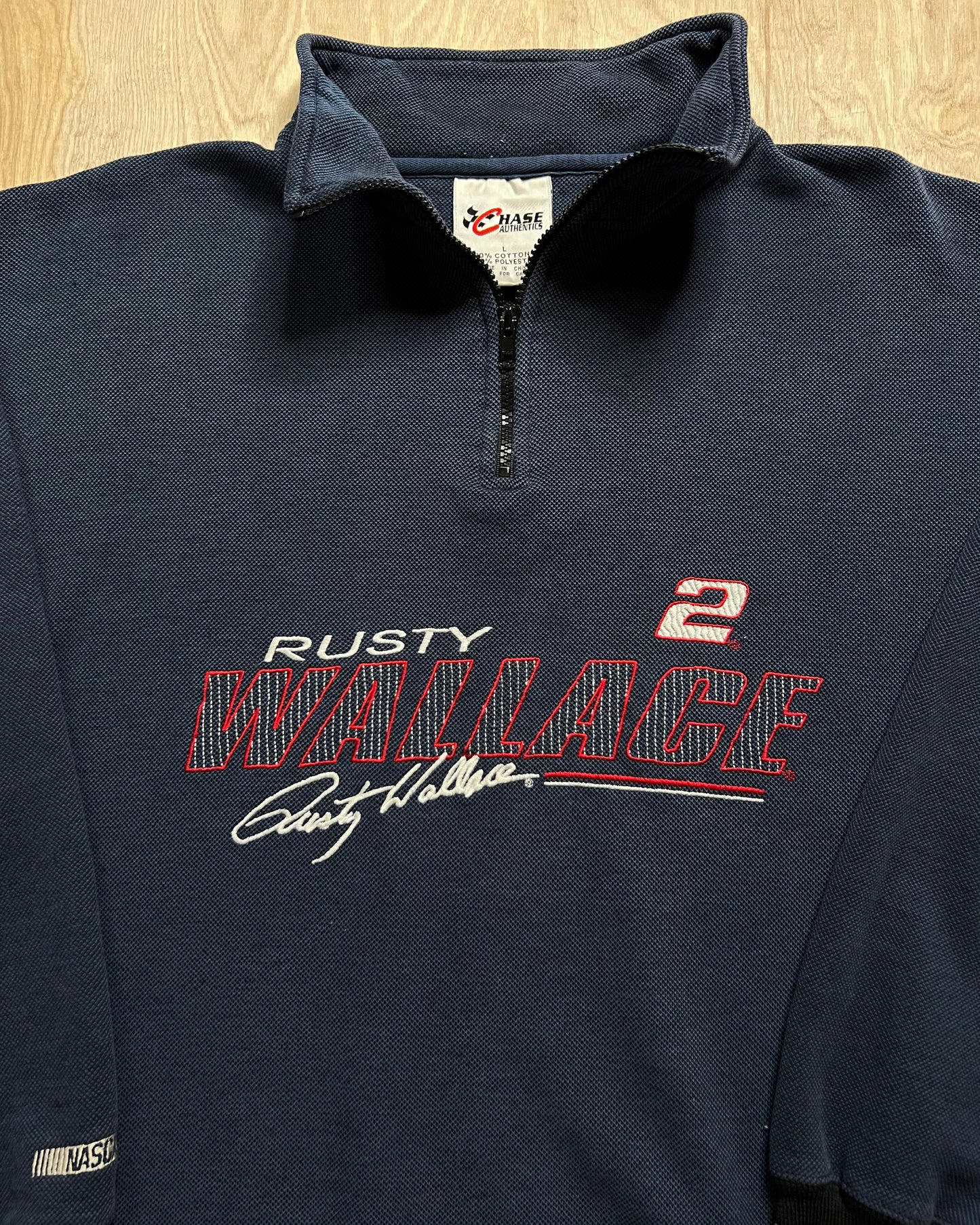 Vintage Rusty Wallace Chase Authentics Quarter Zip