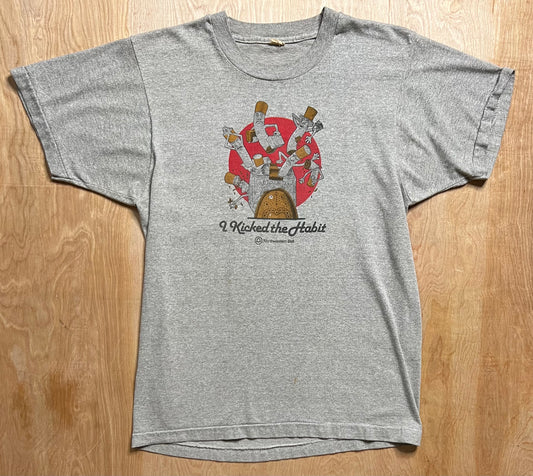 1980's "I Kicked The Habit" Screen Stars Single Stitch T-Shirt