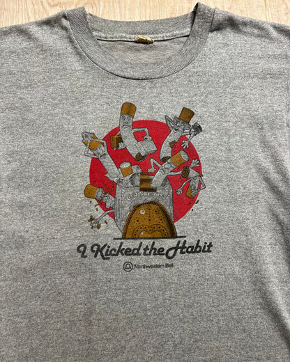 1980's "I Kicked The Habit" Screen Stars Single Stitch T-Shirt