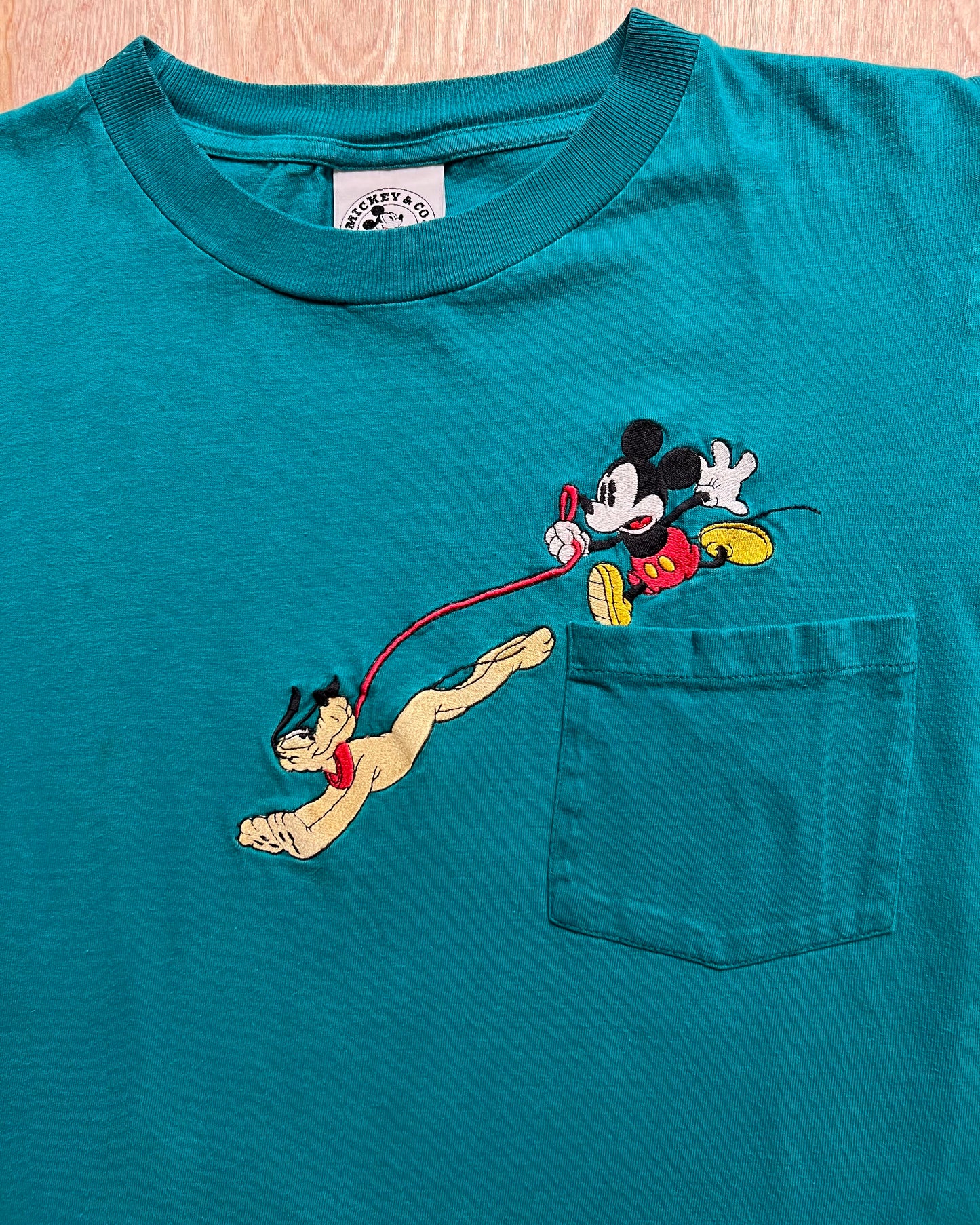 1990's Mickey Mouse x Pluto Pocket T-Shirt