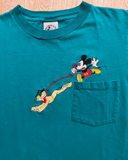 1990's Mickey Mouse x Pluto Pocket T-Shirt