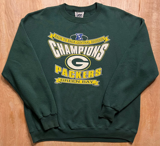 1996 Green Bay Packers Back to Back Central Division Champs Crewneck