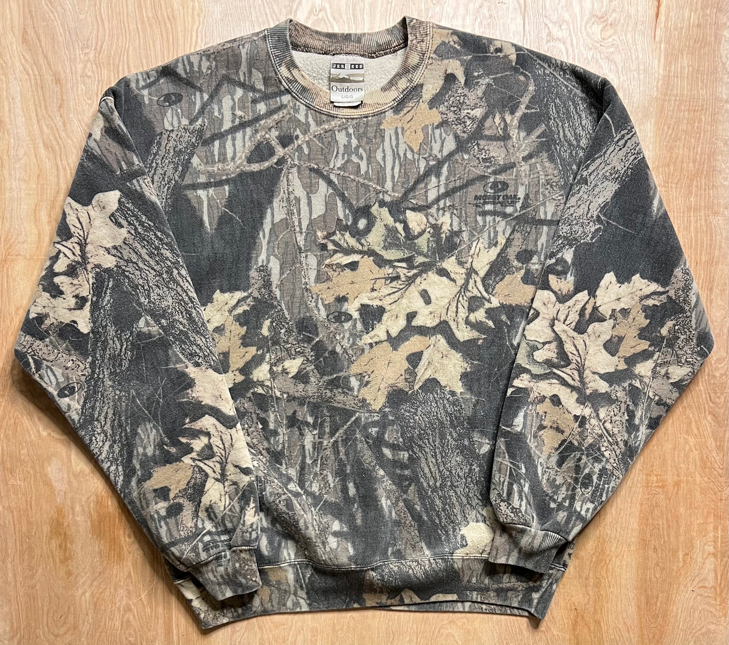 1990's Jerzees Outdoors Mossy Oak Camo Crewneck