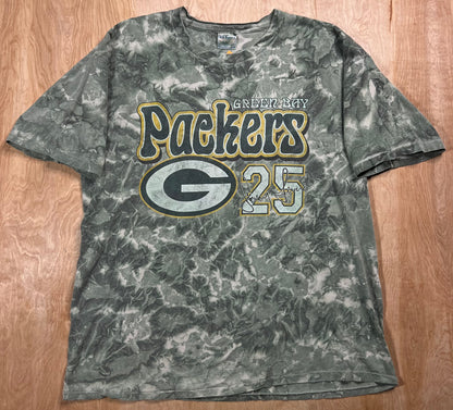 2000 Green Bay Packers Dorsey Levens Tie Dye Single Stitch T-Shirt