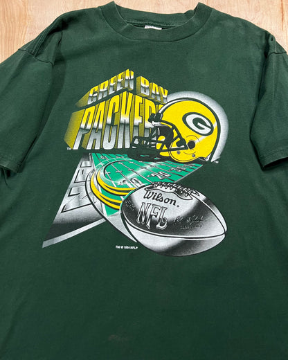 1994 Green Bay Packers Wilson Football T-Shirt