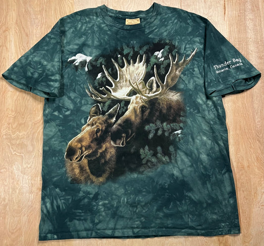 1990's The Mountains Thunder Bay Moose Tie Dye T-Shirt