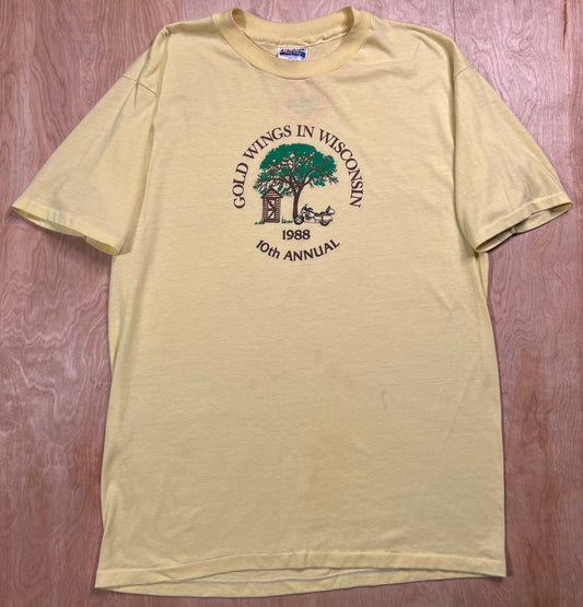 1988 Gold Wings in Wisconsin Bike Rally Single Stitch T-Shirt