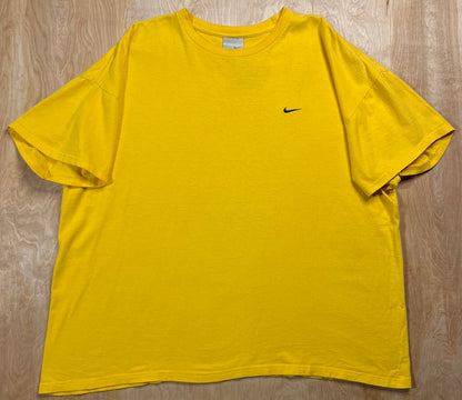 Early 2000's Nike Mini Swoosh Yellow T-Shirt