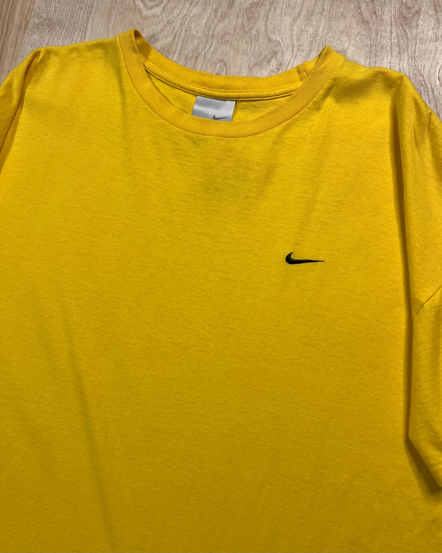 Early 2000's Nike Mini Swoosh Yellow T-Shirt