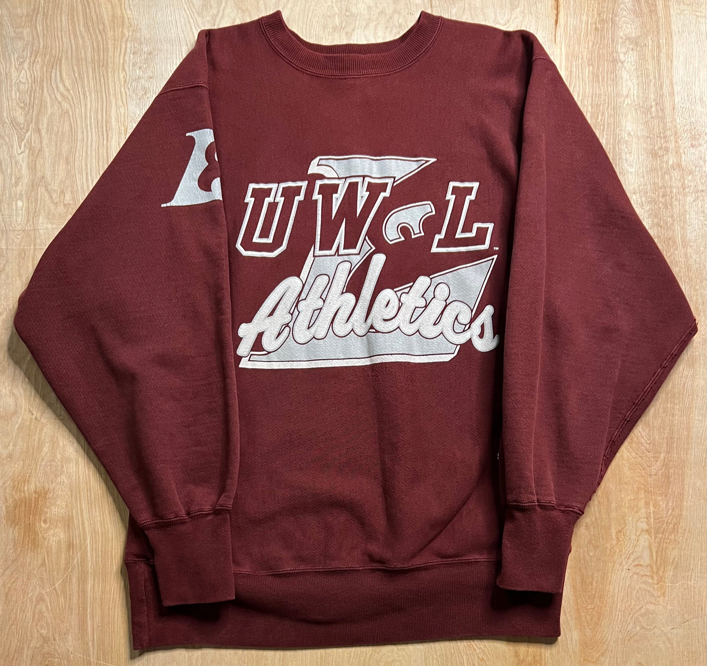 1990's University of Wisconsin La Crosse Athletics Champion Reverse Weave Crewneck