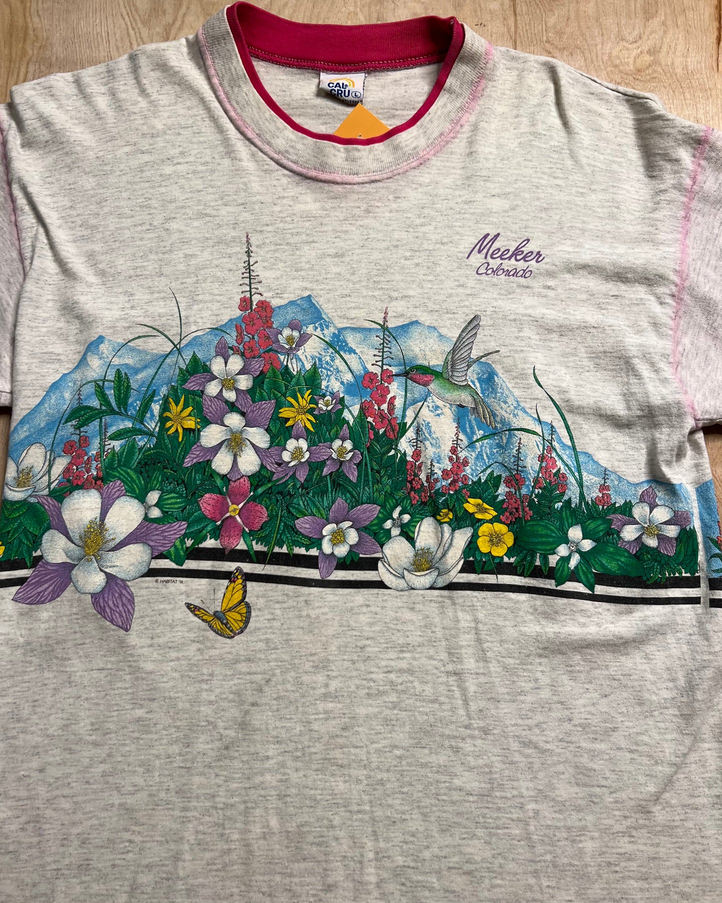 1991 Meeker Colorado Wraparound Mountain Scene T-Shirt