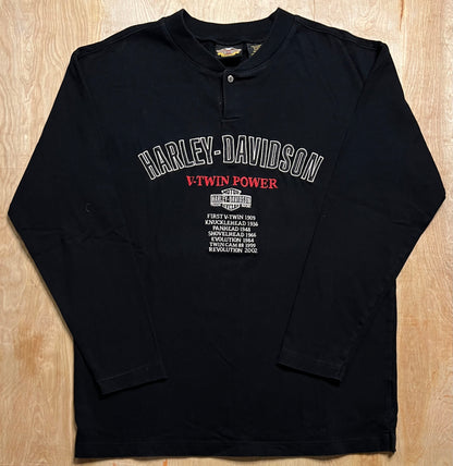 2000's Harley Davidson V-Twin Power Long Sleeve Shirt