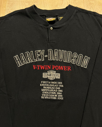 2000's Harley Davidson V-Twin Power Long Sleeve Shirt