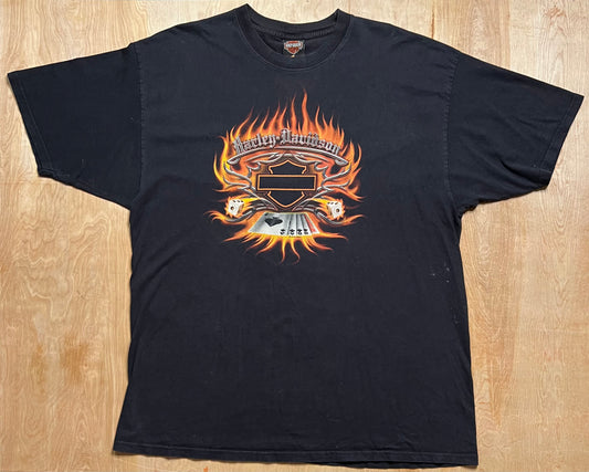 2000's Harley Davidson Dice x Cards Racine, Wisconsin T-Shirt