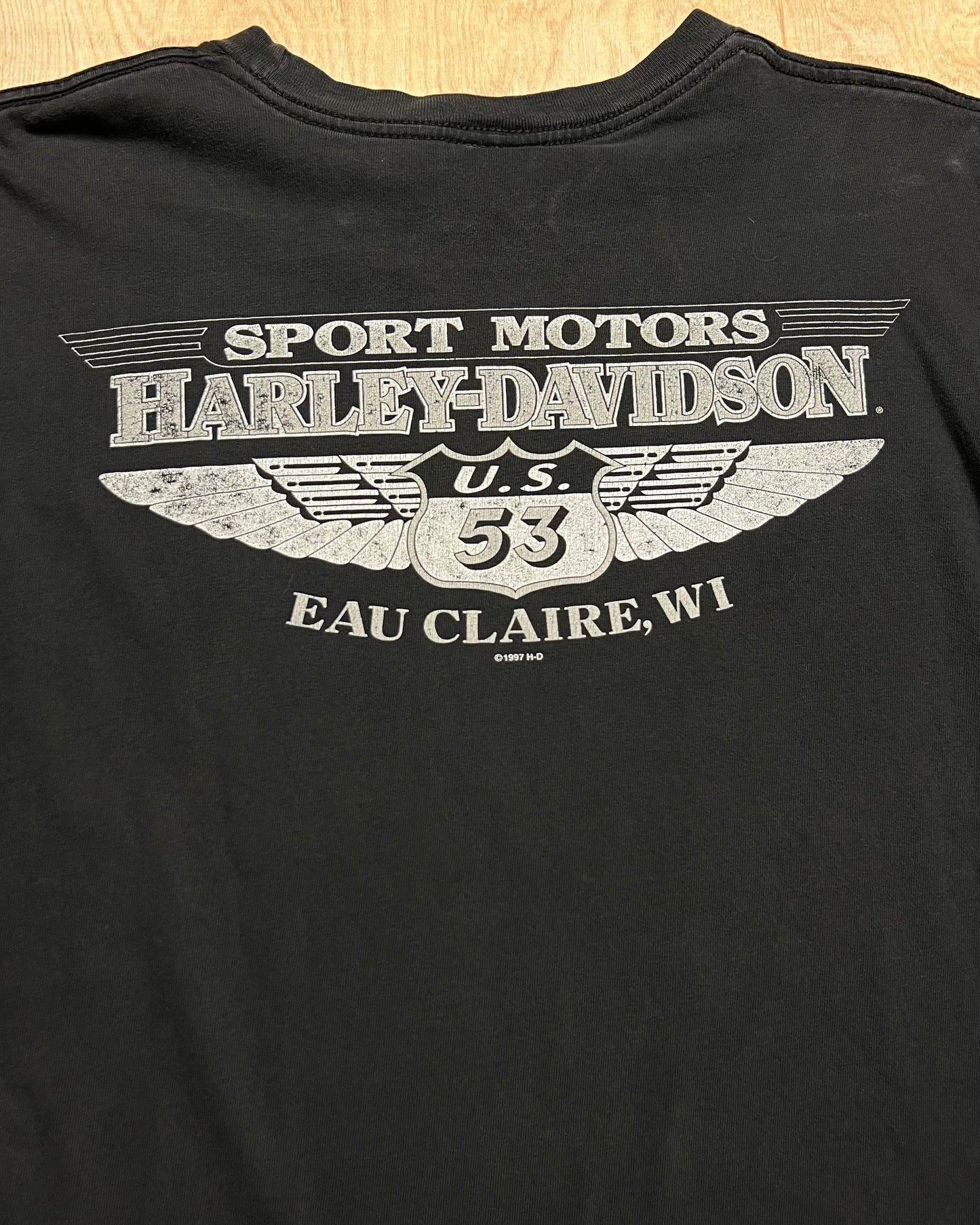 2002 Harley Davidson Eagle Eau Claire, Wisconsin T-Shirt