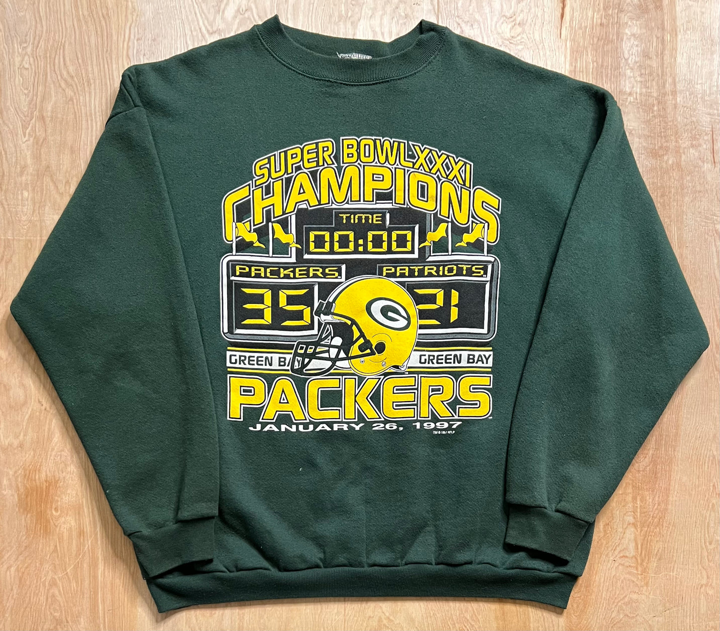 1997 Green Bay Packers Super Bowl Champions Crewneck