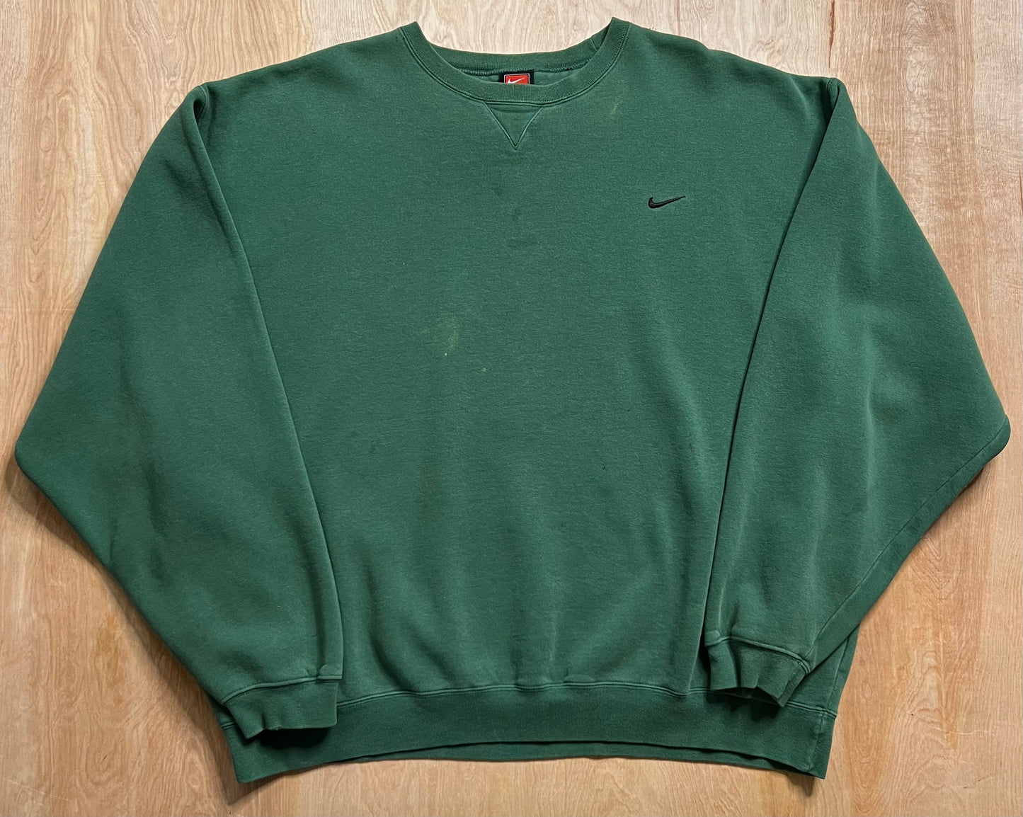 Vintage Forrest Green Distressed Nike Crewneck