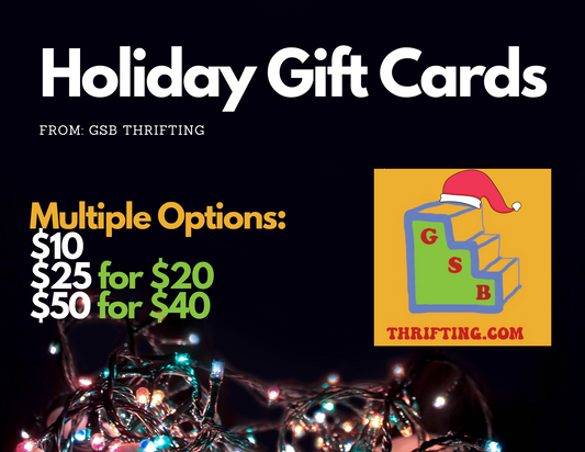 GSB THRIFTING HOLIDAY GIFT CARD