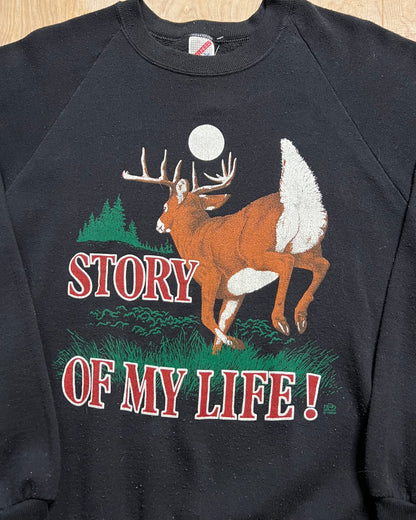 1988 Whitetail Deer "Story of My Life" Crewneck