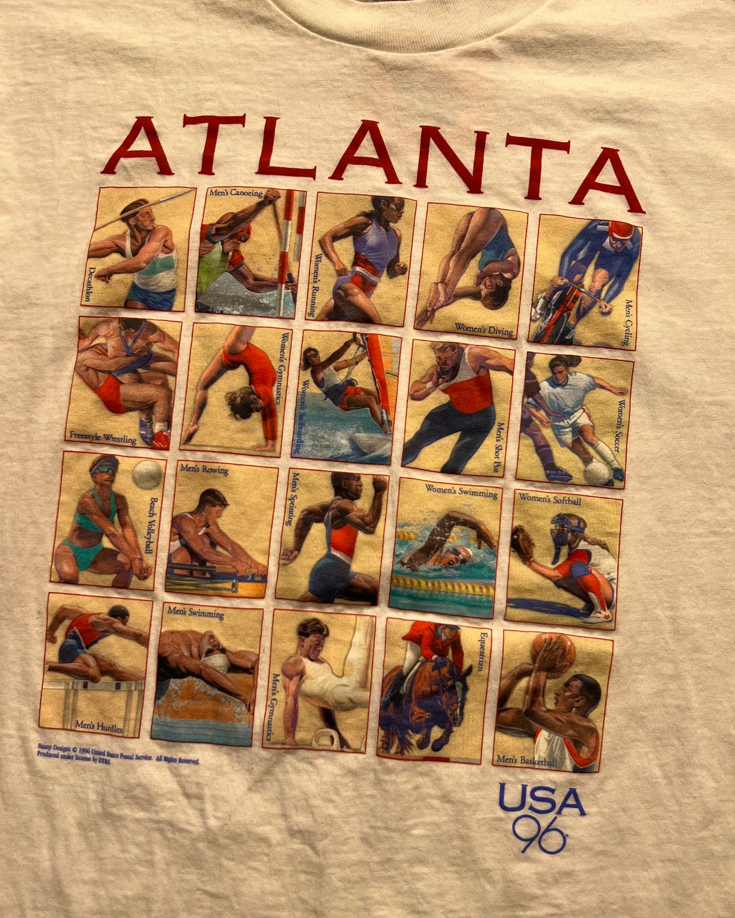 1996 Atlanta Olympics Team USA Single Stitch T-Shirt