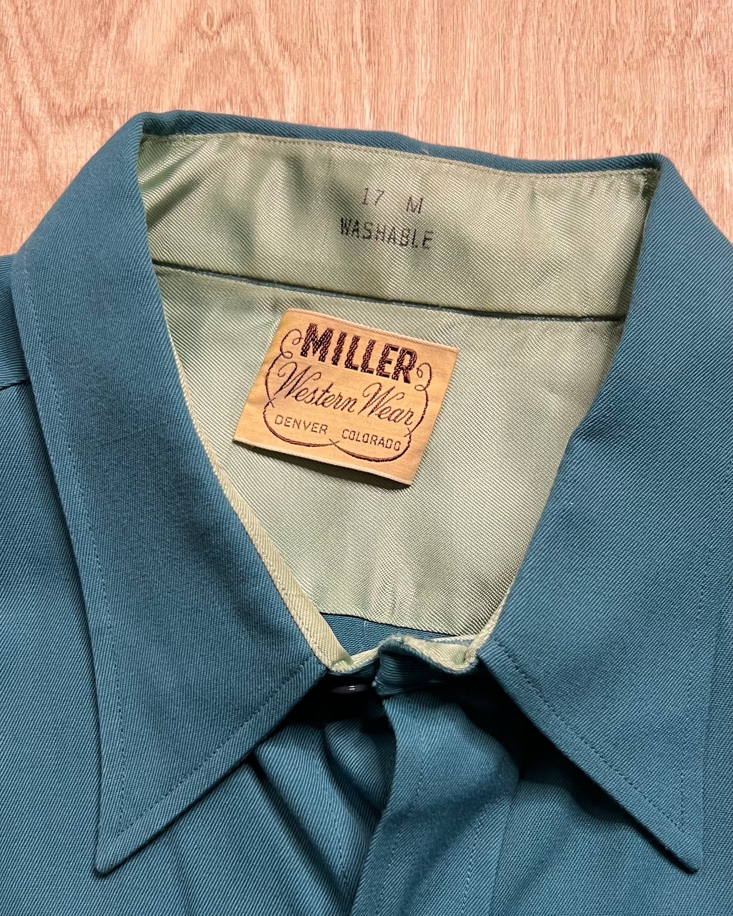 Vintage Miller Western Wear Snap Button Dress Shirt