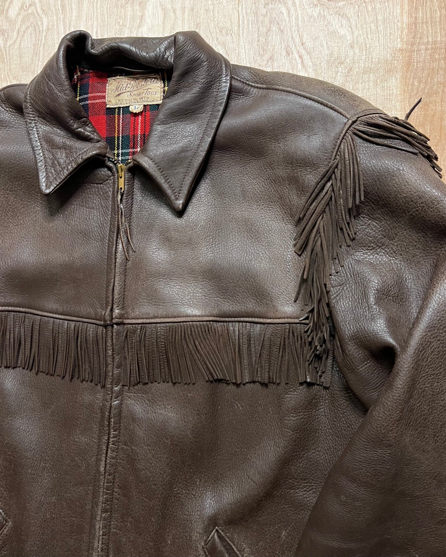 Vintage Midwestern Sport Togs Leather Jacket