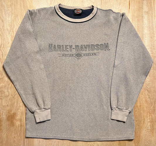 Vintage Harley Davidson Thermal Long Sleeve Shirt