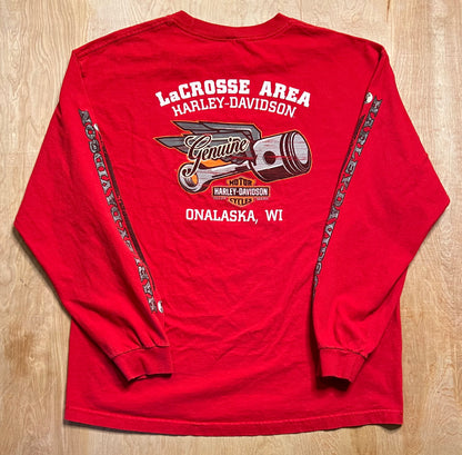 Vintage Harley Davidson Lacrosse Area Long Sleeve Shirt