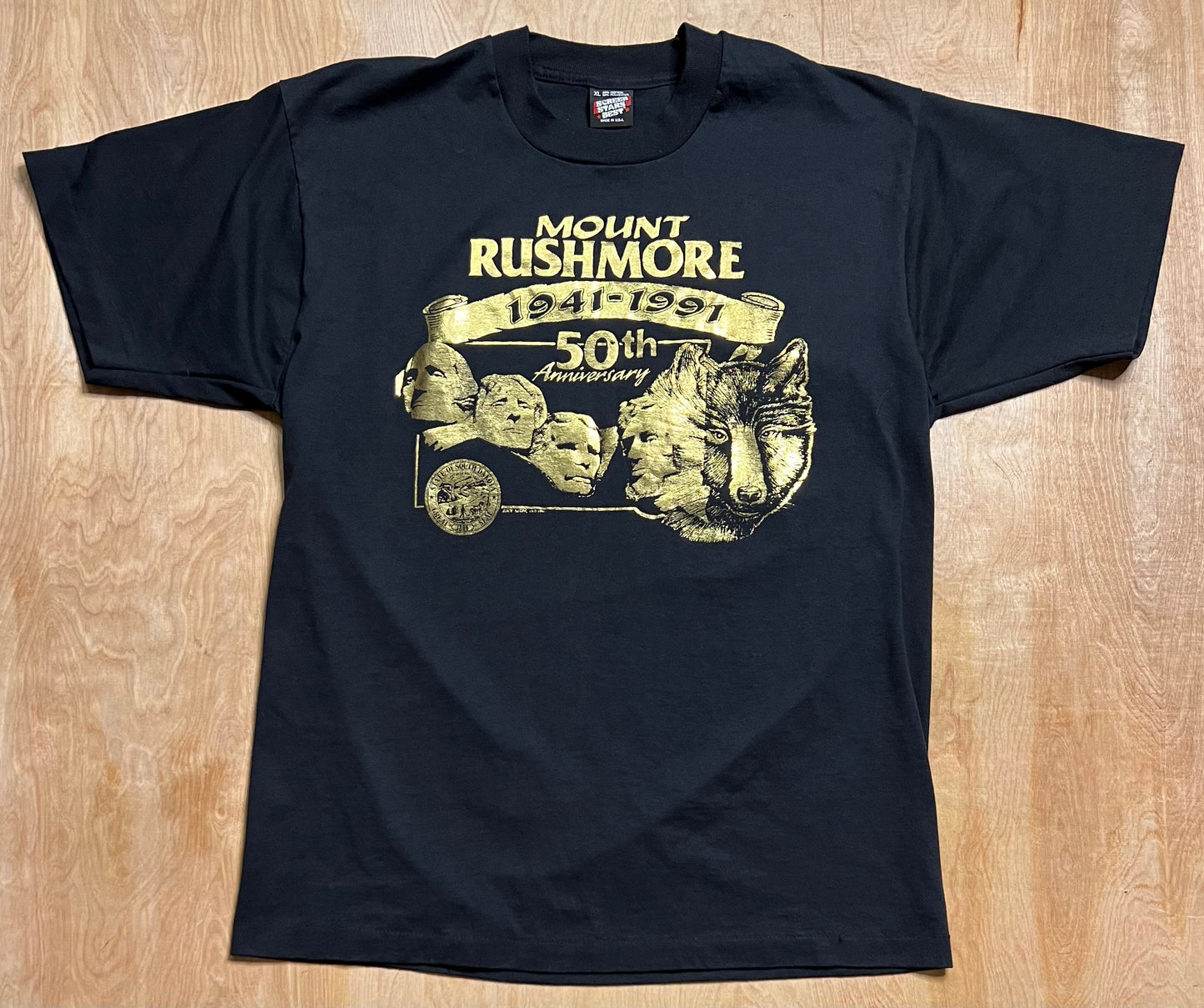1991 Mount Rushmore 50th Anniversary Single Stitch T-Shirt
