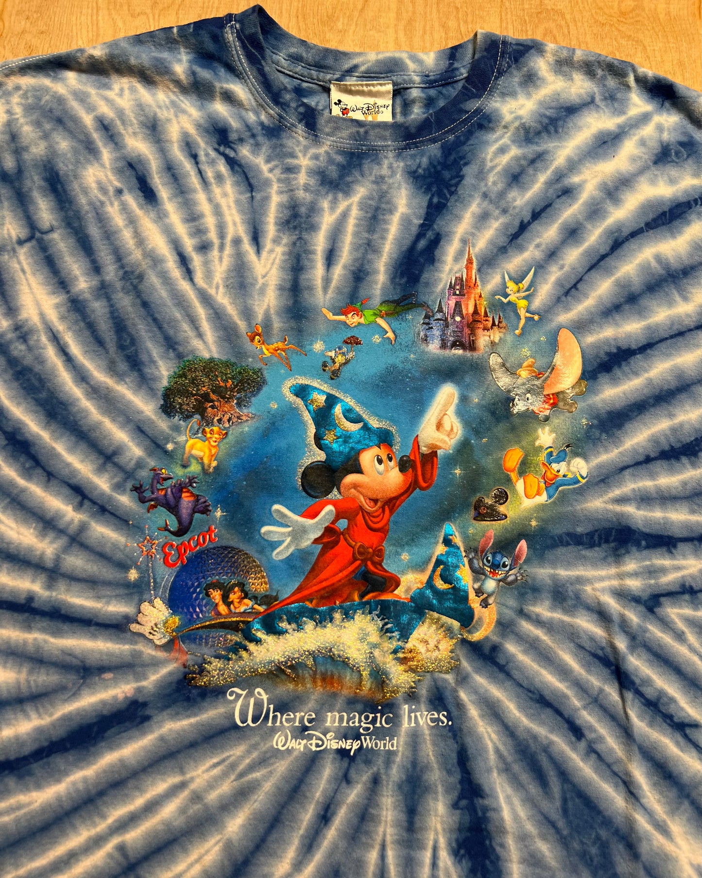 Vintage Walt Disney World "Where Magic Lives" Tie Dye T-Shirt