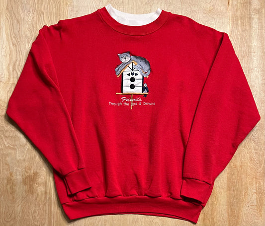 Vintage Cats "Friends Through the Ups and Downs" Crewneck