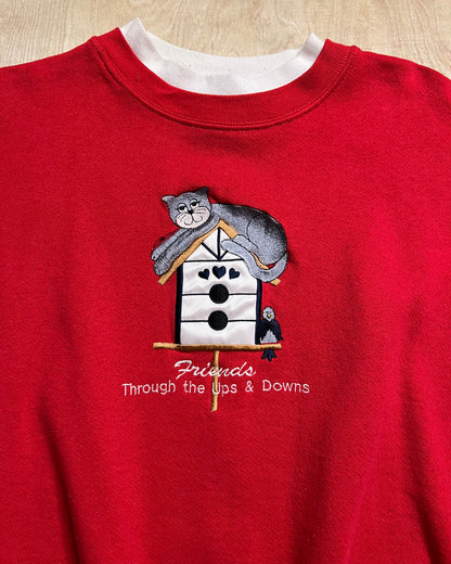 Vintage Cats "Friends Through the Ups and Downs" Crewneck