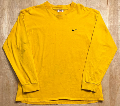 Early 2000's Distressed Nike Mini Swoosh Long Sleeve