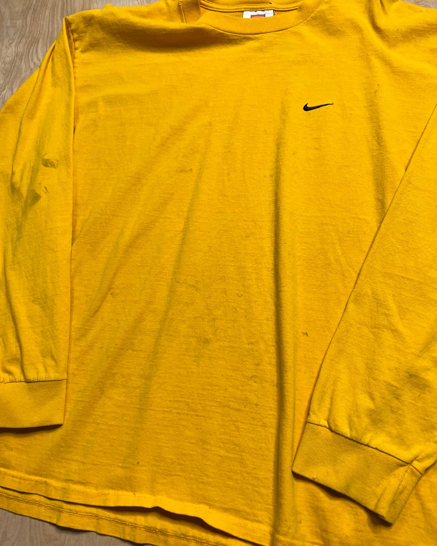 Early 2000's Distressed Nike Mini Swoosh Long Sleeve