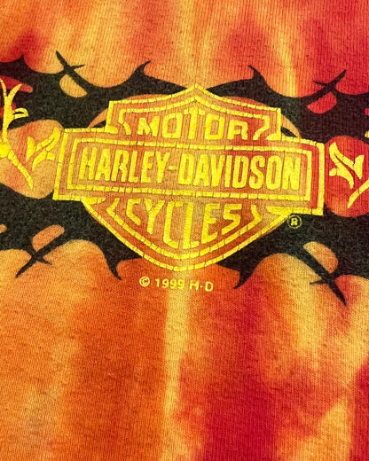 1999 Harley Davidson Las Vegas Nevada Tie Dye Crop Top