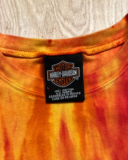 1999 Harley Davidson Las Vegas Nevada Tie Dye Crop Top