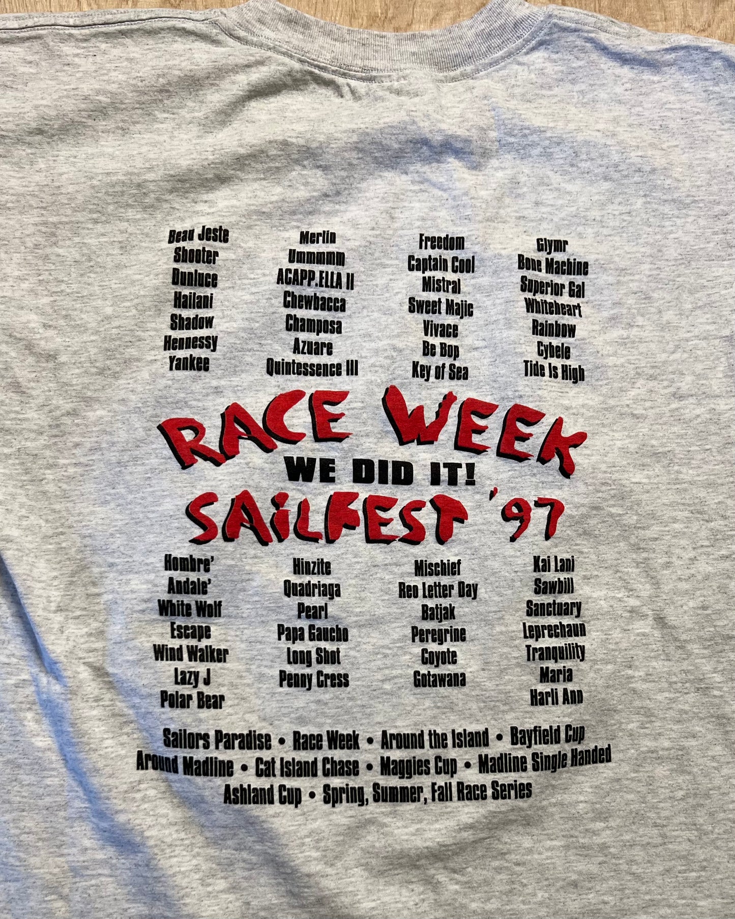 1997 Sailfest Race Week Bayfield, Wisconsin T-Shirt