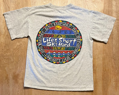 1994 Aspen "Life's Short, Ski Hard" Single Stitch T-Shirt