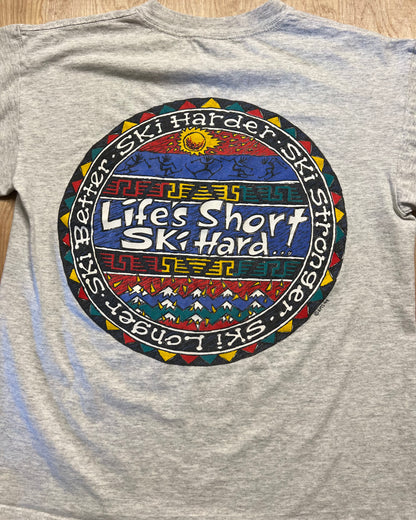 1994 Aspen "Life's Short, Ski Hard" Single Stitch T-Shirt