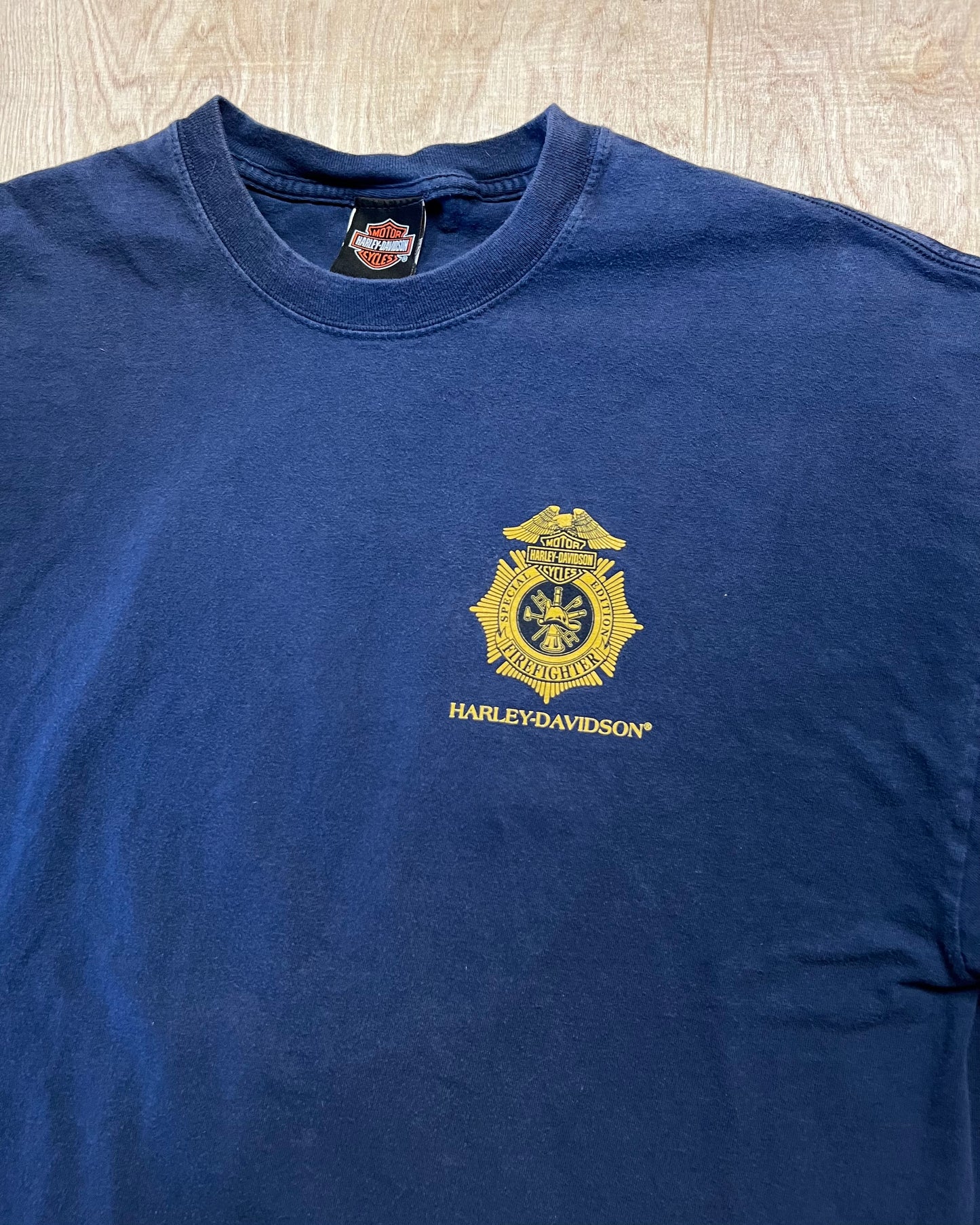 Early 2000's Harley Davidson Special Firefighter Edition T-Shirt