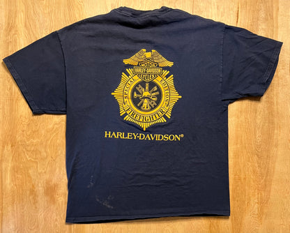 Early 2000's Harley Davidson Special Firefighter Edition T-Shirt